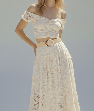 Two Toned Pearl Metallic Raffia Belt - Belt - mostwantedusa