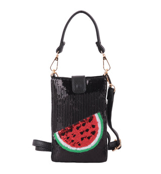 Watermelon Sequin Cell Phone Wristlet - Handbag - mostwantedusa