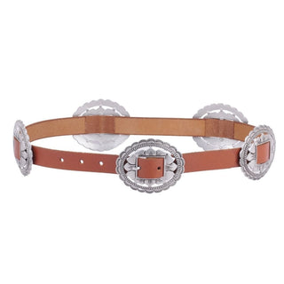 Western Concho Leather Belt - Belts - mostwantedusa