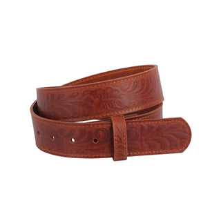 Western Tooled Snap On Belt Strap - Belts - mostwantedusa