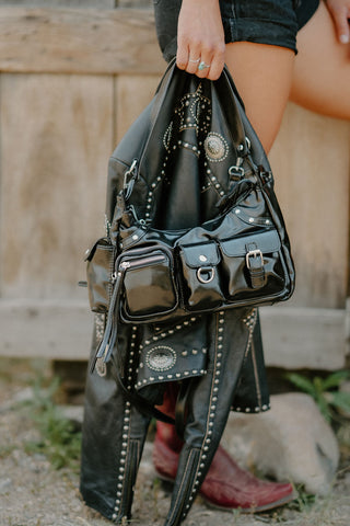 Patent Vegan Leather Runaway Bag