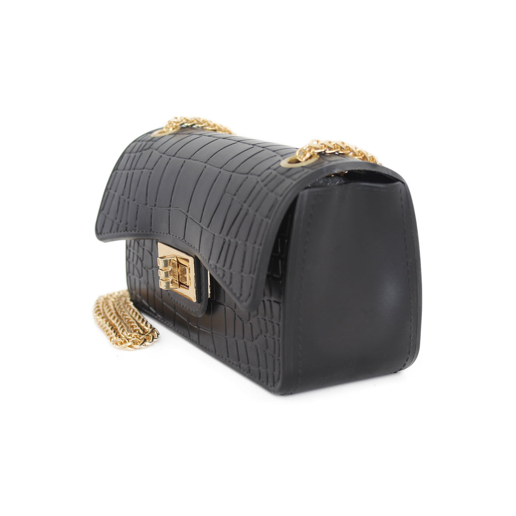 Textured Jelly Crossbody Chain Bag - mostwantedusa