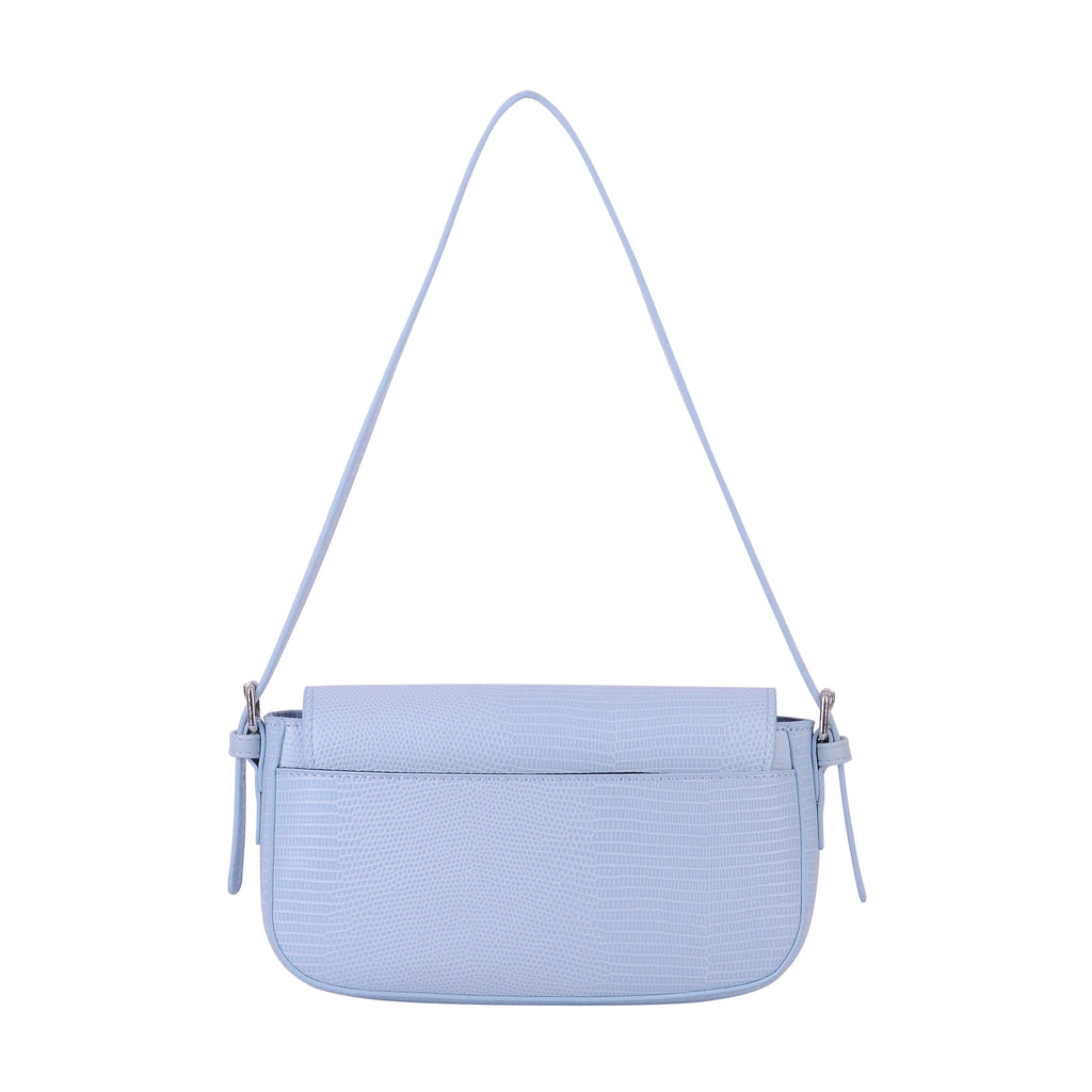Lizard Print Buckle Baguette - mostwantedusa