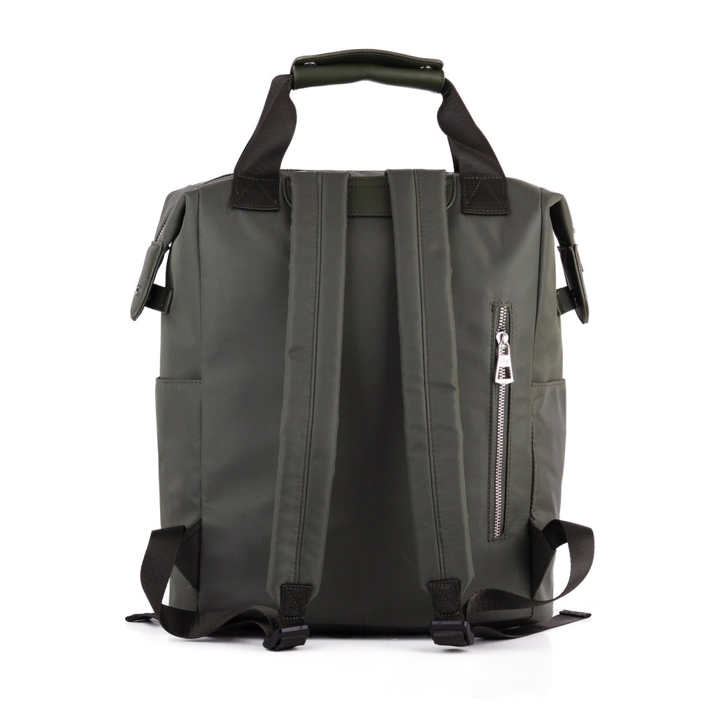 Back of Army Green Lightweight Nylon Backpack | Most Wanted USA