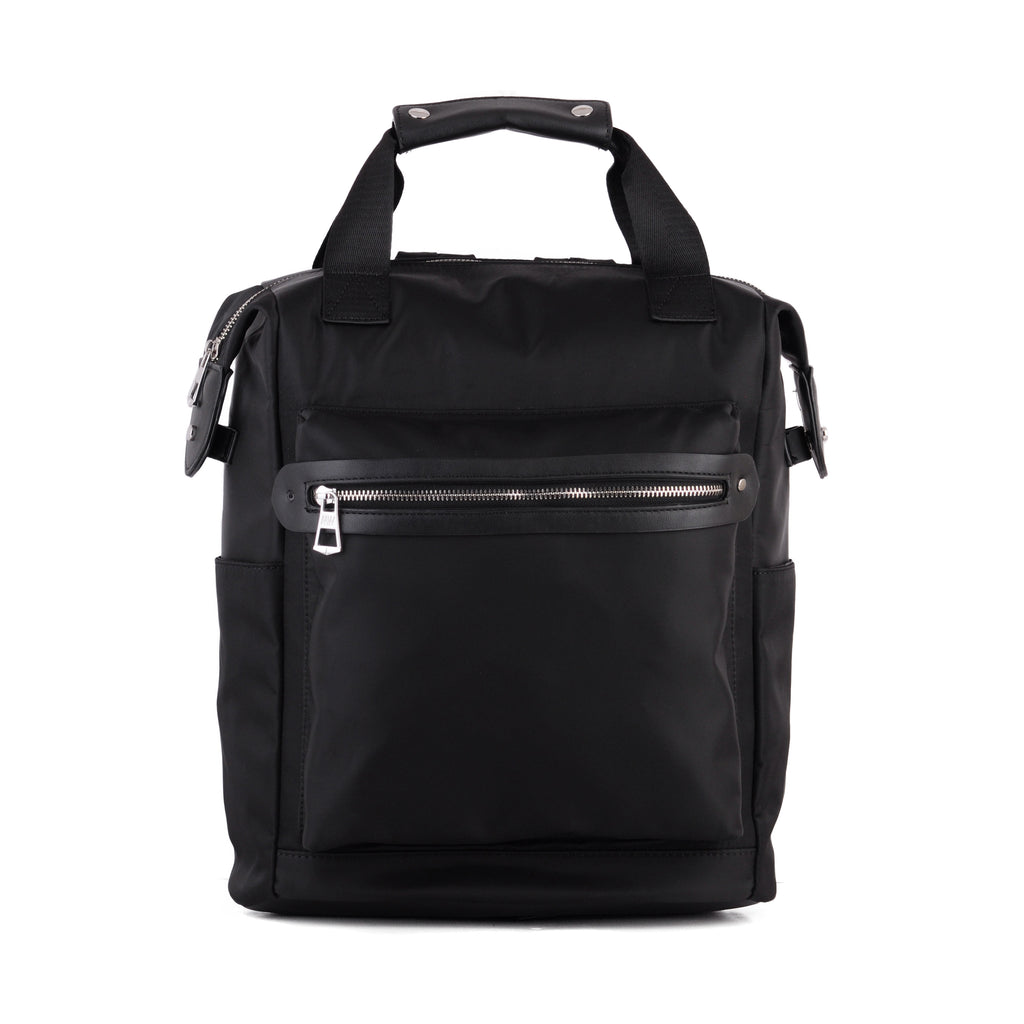 Front of Black Lightweight Nylon Backpack | Most Wanted USA