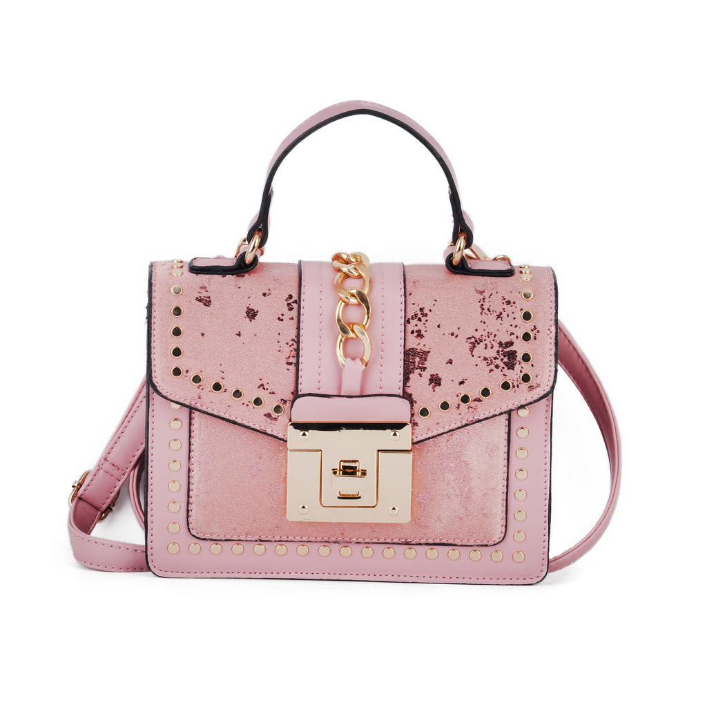 Foiled Chain Flap Satchel - most wanted usa