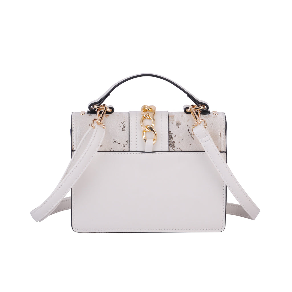 Foiled Chain Flap Satchel - most wanted usa