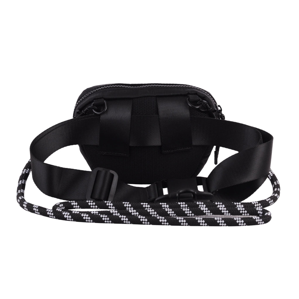 Back of Black 3-in-1 Nylon Belt Bag with Rope Strap | Most Wanted USA