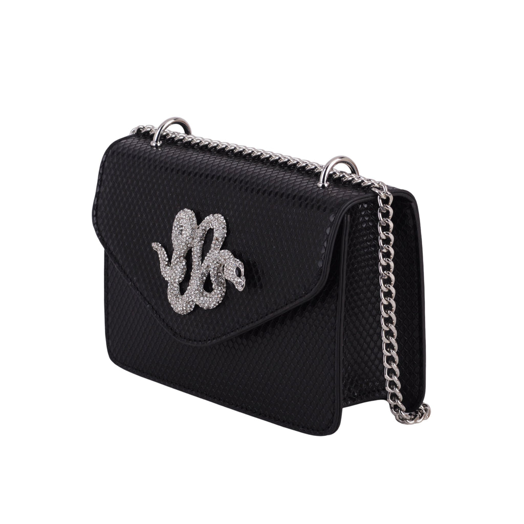 Women - Rhinestone Snake Buckle Chain Crossbody - mostwantedusa