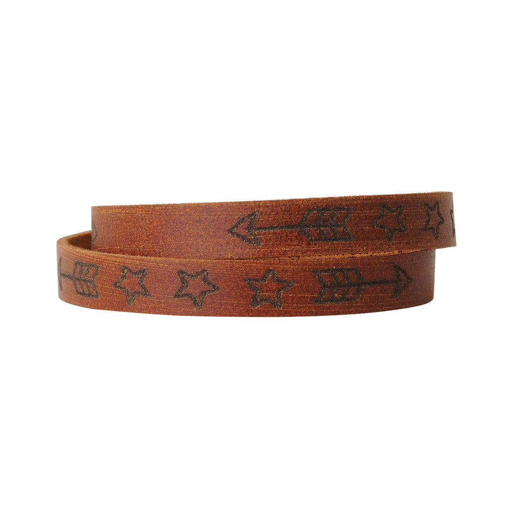 Arrow and Star tooled bracelet - mostwantedusa