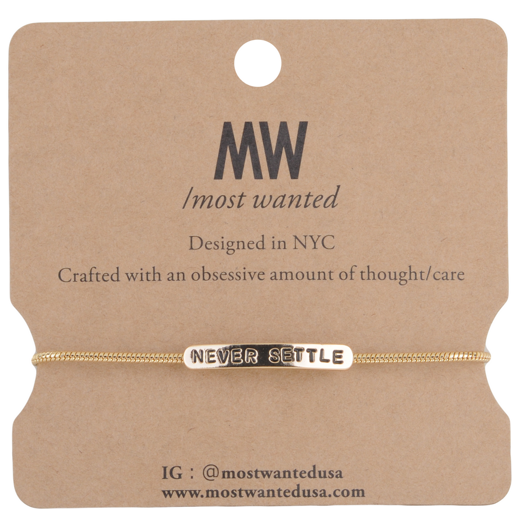 2121 - Never Settle Bracelet - Most Wanted USA