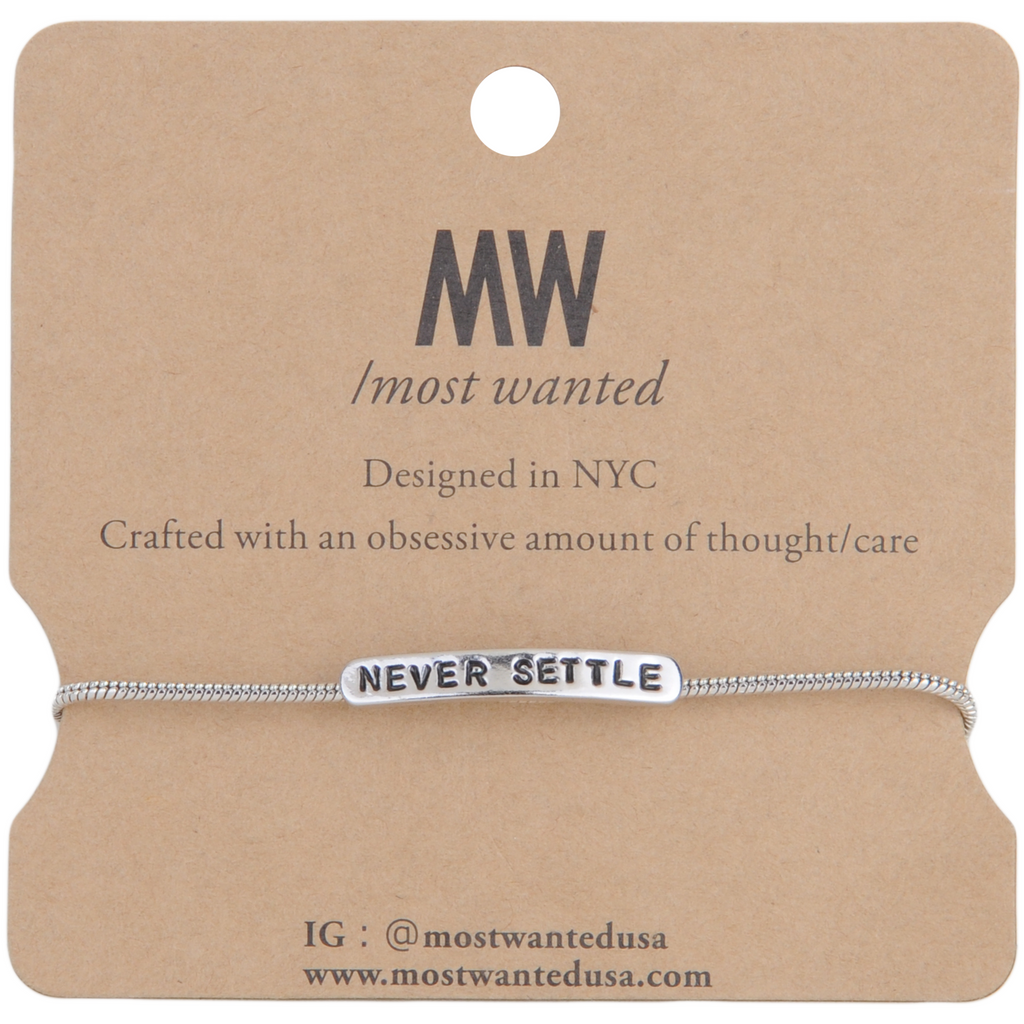 2121 - Never Settle Bracelet - Most Wanted USA