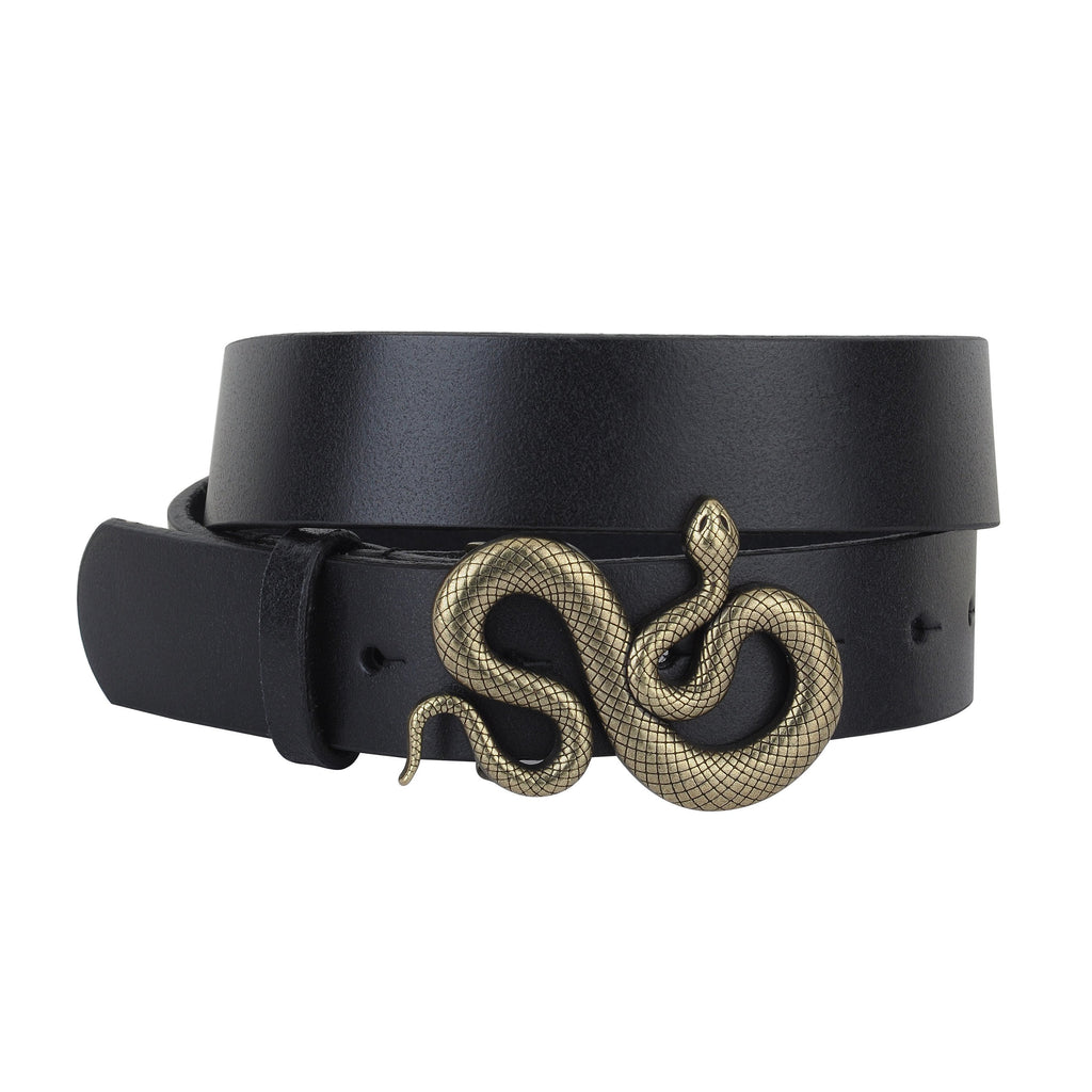 Snake Buckle Leather Belt - mostwantedusa