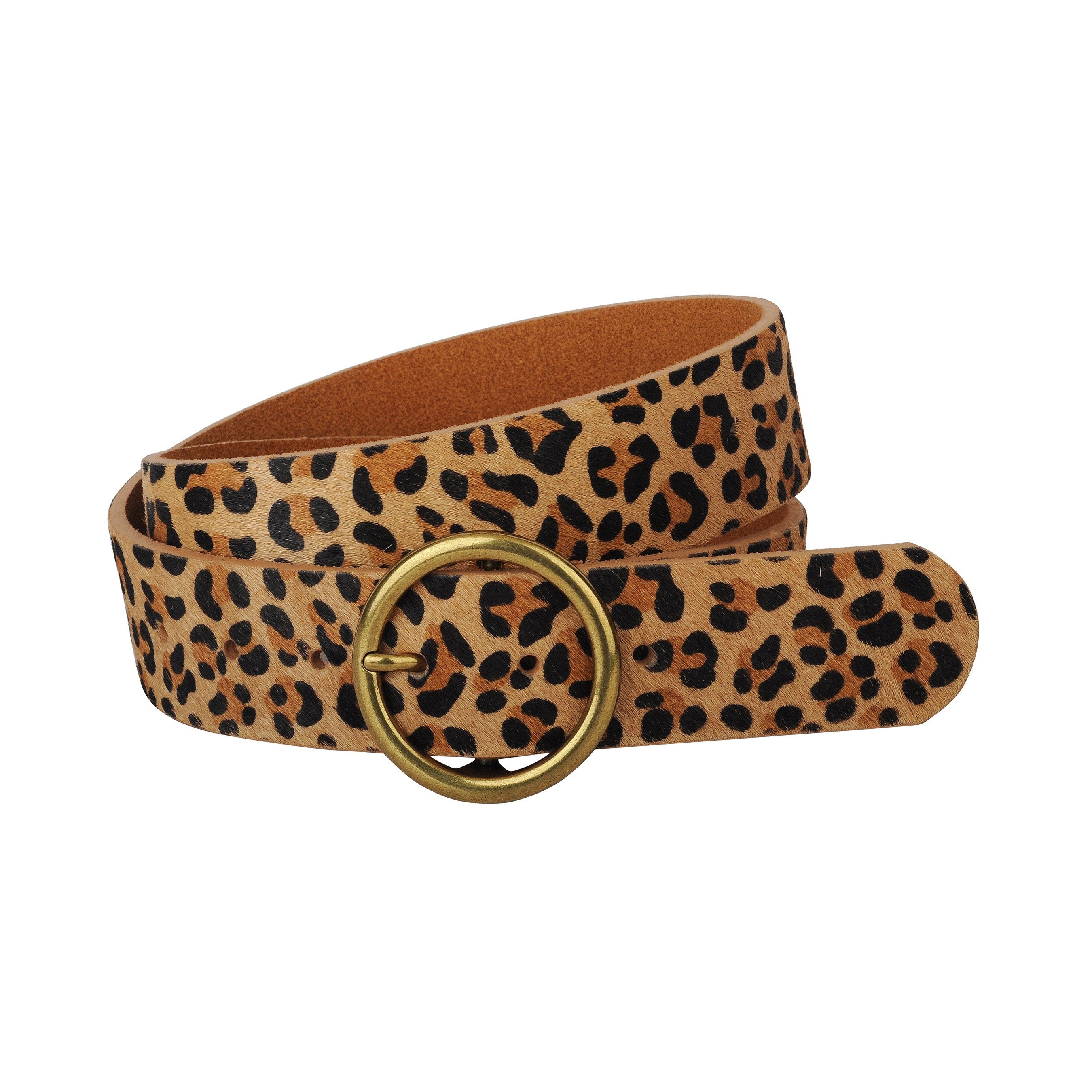 Calvera - Leopard Print Leather Belt