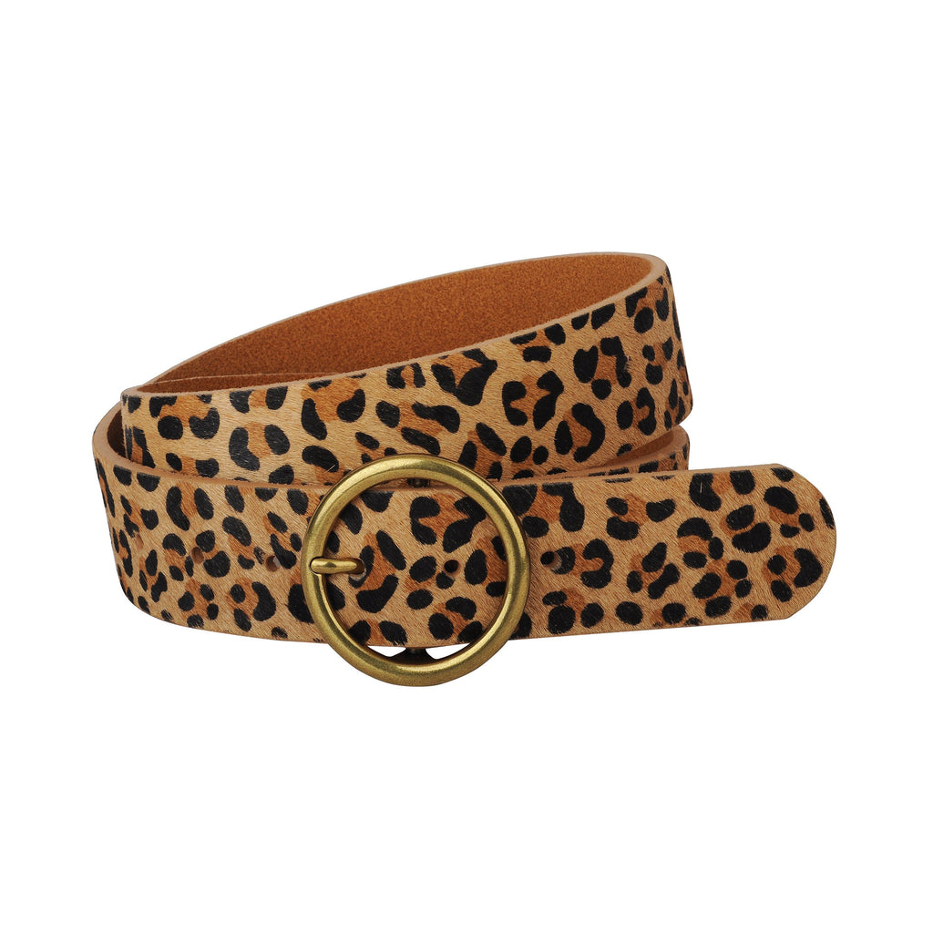 Leopard Print Calf Hair Belt - mostwantedusa