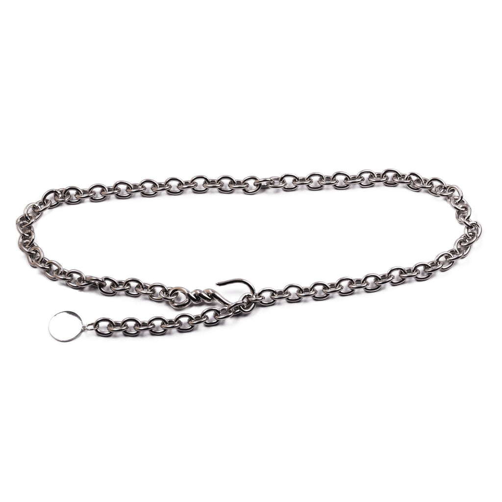 Chunky Chain Belt with Hook Buckle