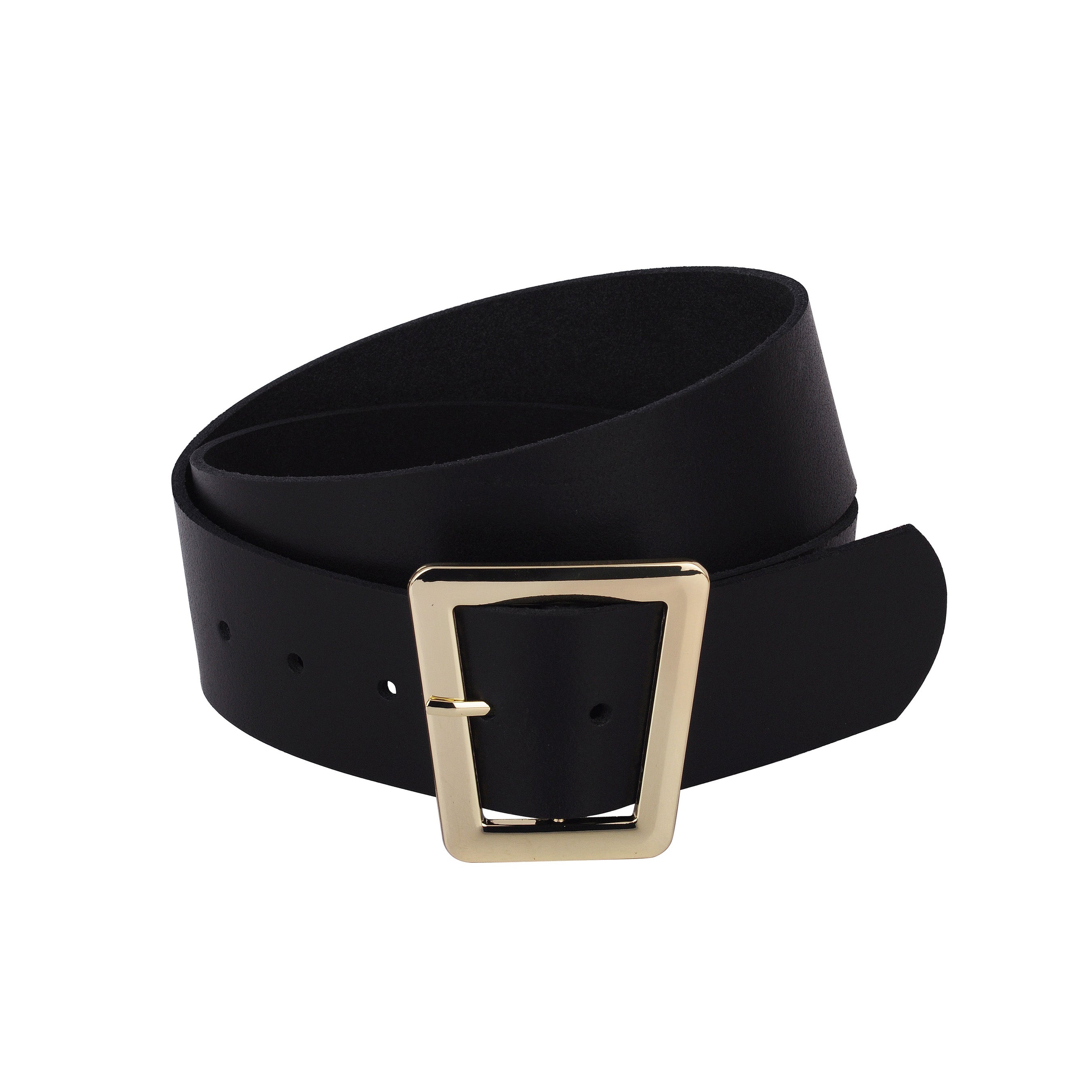 Trapezoid Cut Out Leather Belt